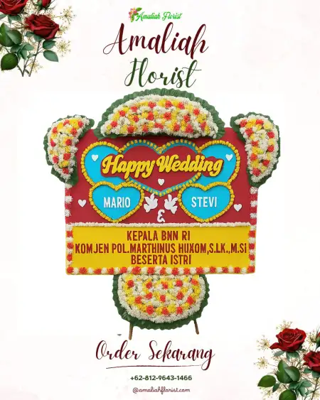 Papan Bunga Pernikahan Mata Air